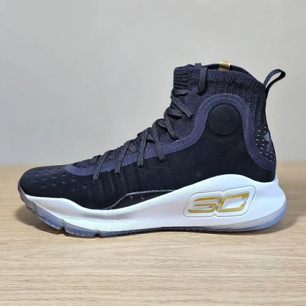 Under Armour Curry 4 'More Dimes' Women's Shoes 9.5 1298306-001 Black Gold White